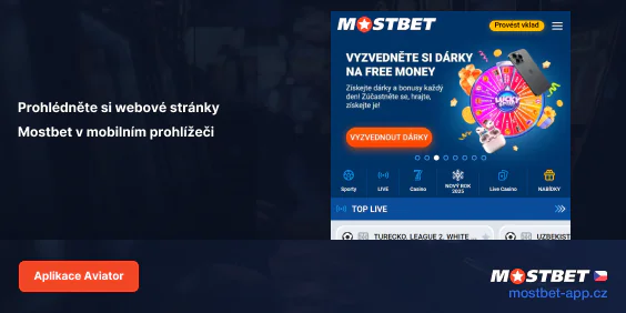 Chcete-li začít hrát Aviator, přejděte do mobilní aplikace Mostbet