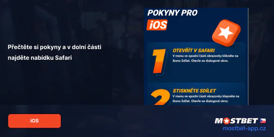 Přečtěte si pokyny - Aplikace Mostbet pro iOS