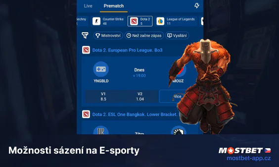 Jak sázet na ESports pomocí aplikace Mostbet Czechia