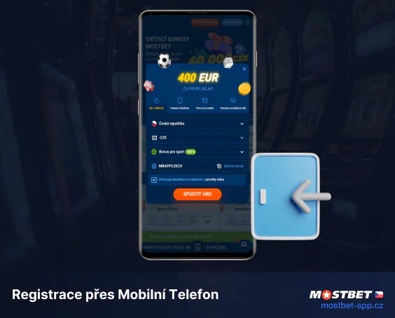 Registrace na Mostbet pomocí mobilního telefonu