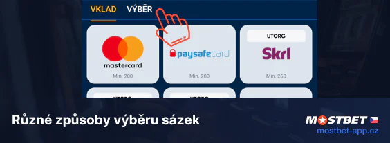 Metody výběru Mostbet