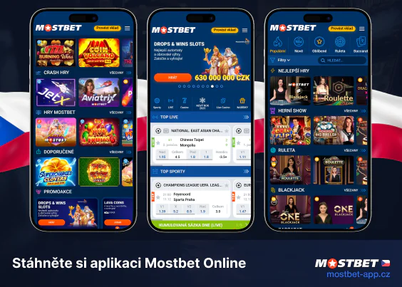 Aplikace Mostbet pro sázení a kasino pro iOS a Android - Česko