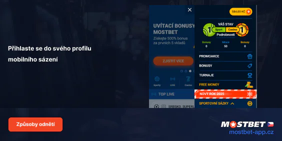 Přihlaste se do svého profilu mobilního sázení - Mostbet