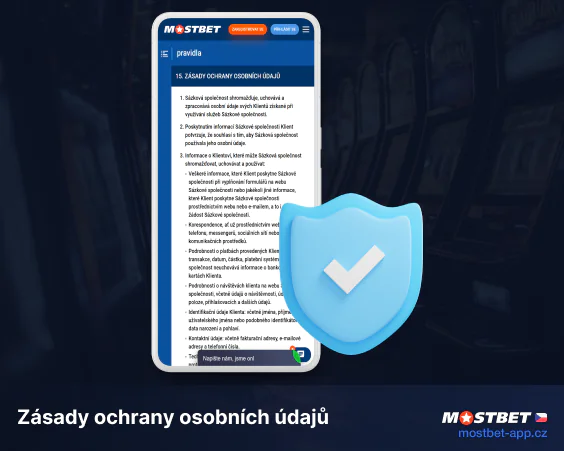 Zásady ochrany osobních údajů aplikace Mostbet